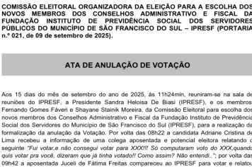 IPRESF informa: Anulação da Votação realizada em 15 de setembro de 2025