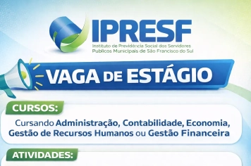 VAGA DE ESTÁGIO PARA ENSINO SUPERIOR